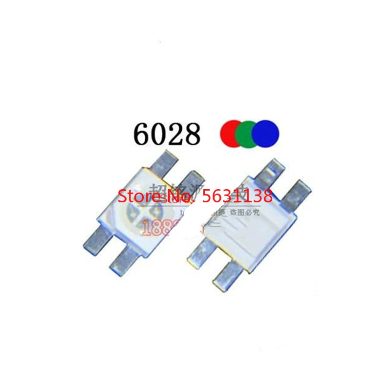 50PCS 6028 RGB Ϲ  PLCC-4 6.0*2.8 20mA  Ŭ..